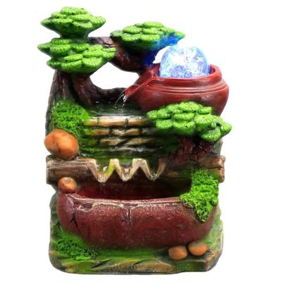 China Ywbeyond Mini Indoor Tabletop Decorative Feng Shui Resin Water Fountain Traditional Waterfall Home Decoration for sale