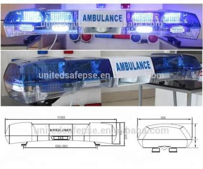 China Aluminum base+PC dome ambulance lightbar for sale