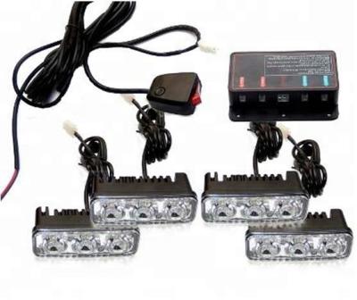 China Car Front Led Grill Strobe Light Emergency Vehicle Front Led Grill Strobe Light Car Surface Mount Led Grill Strobe Light Kit KGL43 for sale