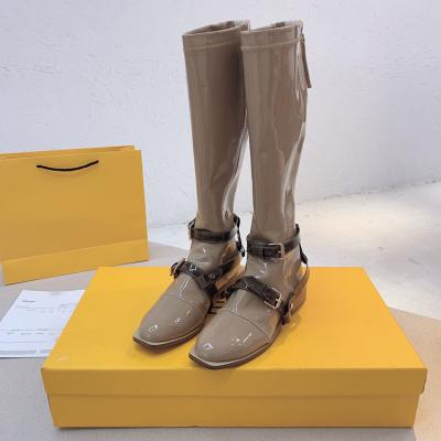 China 2020 Chelsea Long Designer Shoes Ladies Round Chunky Luxury New Arrivals Winter Flat Military Thigh High Women's Boots for sale