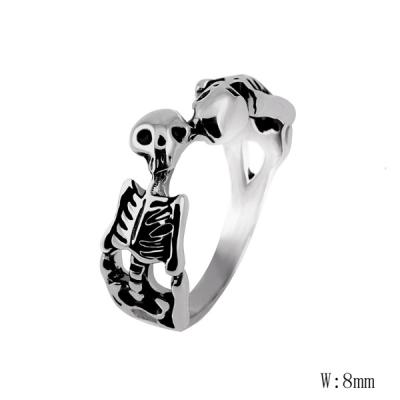 China Other Dongguan wholesale customized fashionable and handsome high quality stainless steel skull rings for men for sale