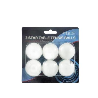 China Competition and match good quality Aurora ABS printing custom logo table tennis balls desktop match 6 pcs package three star ping pong balls for sale