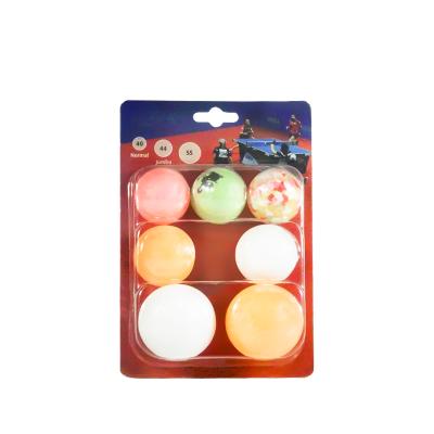 China Entertainment Trending Aurora Color Logo D40 mm D44 mm D55 mm Printed Table Tennis Ball Custom 35 mm Ping Pong Balls for sale