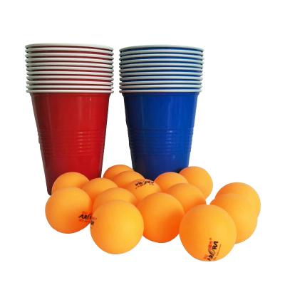 China Popular custom logo beer game beer ping pong balls 40mm table tennis balls for game for sale