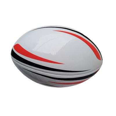 China Durable Hot Sale Custom Size 9 Official Standard PVC Training And Match Machine Pitted Rugby Ball for sale