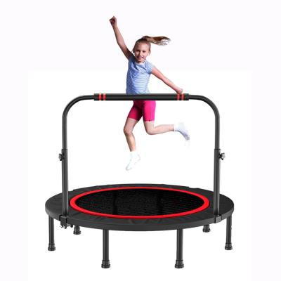 China Amazon Hot Sales Safety 40 Inch Cheap Price Fitness Mini Foldable Trampolines With Armrest for sale