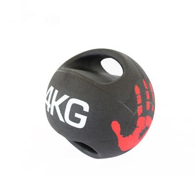 China Non-Slip Optional Weight Medicine Ball Training Gravity Rubber Binaural Ball For Fitness for sale