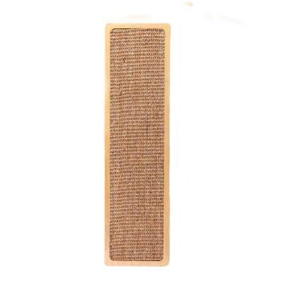 China Vertical Sisal Cat Scratcher Board Cat Scratch Pad Claw Board Wooden Cat Playing Cute Modern Solid for sale