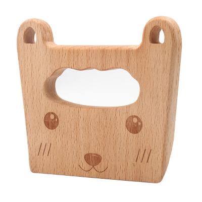 China Sustainable Cute Bear Shape Kids Kitchen Tools Handmade Wooden Knife For Cooking And Veggies Safe Cutting Fruits for sale