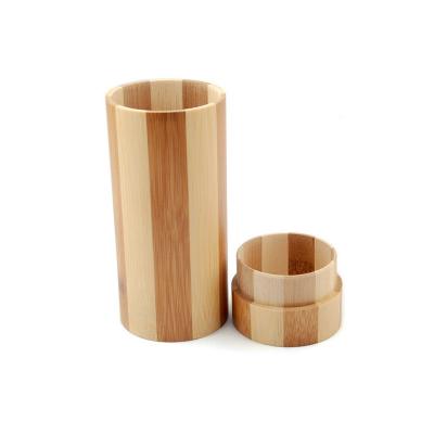 China Eco-friendly Round Bamboo Sunglasses Case Wood Glasses Storage Custom Sunglasses Packaging Box Fashion Handmade Glasses Case for sale