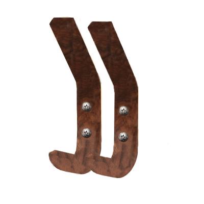 China Vintage Black Walnut Sustainable Wall Mounted Decorative Wooden Coat Hook Wooden Wall Hooks For Towel Hanging Hat for sale