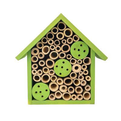 China Sustainable Garden Decorative Backyard Hanging Large Wooden Mason Bee House Bee Hive House Attraction For Bees for sale