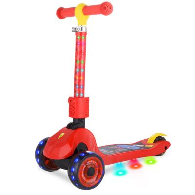 China Quick Folding high speed wholesale 3 wheel with led lights tube scooter for kids for sale