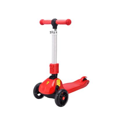 China PU Fashion design colorful lights kids kick scooter for sale