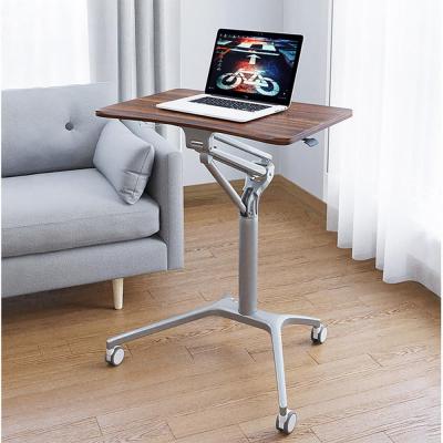 China (Height)Adjustable Ergonomic Sit And Stand Height Adjustable Mobile Gas Lift Laptop Desk for sale