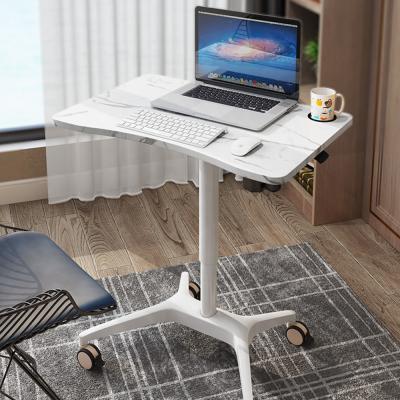 China Portable (Height) Gas Lift Height Adjustable Laptop Table Movable Stand Up Desk Sofa And Bed Side Table for sale