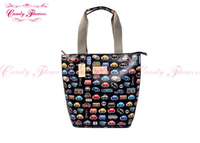 China Colorful Lovely big handbags for girls , Cars Pattern black handbags for sale