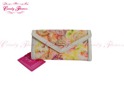 China Eco PVC Weatherproof Girls Floral Canvas Bag credit card holder wallet for sale