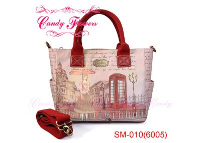 China Beautiful Lady Digital Printed Bags , Fashion Cross Body Handbag for sale