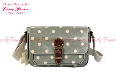 China Sweet Vintage Grils Messenger Bags Lovely Light Green with Light Yellow Spot Pattern for sale