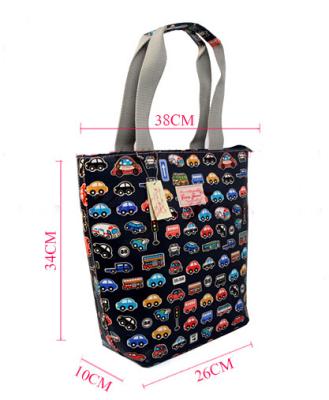 China Lightweight Printed Reusable Shopping Bags , Car Pattern Reusable Lunch Bags for sale