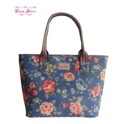 China Large Volume Floral Printed Waterproof Canvas Shoulder Bag for Women for sale