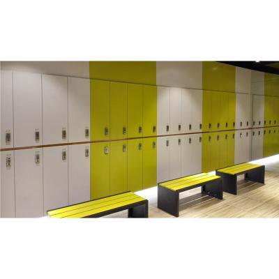 China Easy to install smart design changing room simply 4 compartment hpl locker for sale