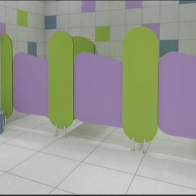 China Eco-freindly Chinese Factory Children Toilet Cubicles Partitions for sale