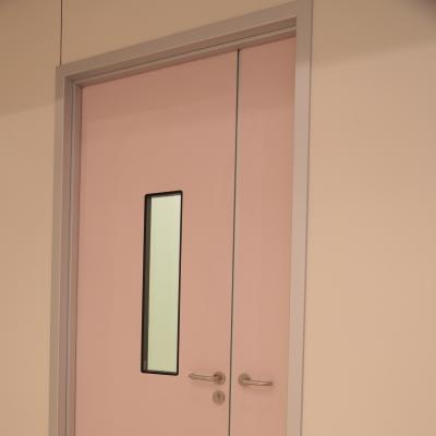 China Simple Design Modern Wood Like Door Made With HPL Panel for sale