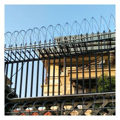 China Protective construction High Quality Hot Dipped Galvanized Diamond Razor Barbed Wire Mesh Anti Climb Fence for sale