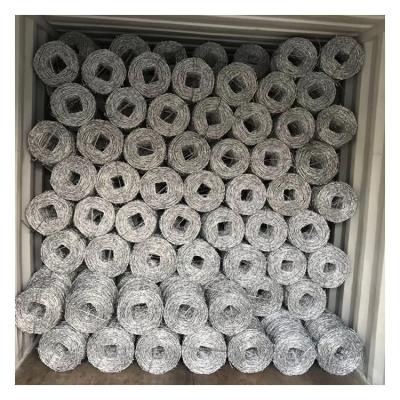 China Protective construction Wholesale Galvanized Barbed Wire Price Per Roll Barbed Wire Fence Design for sale