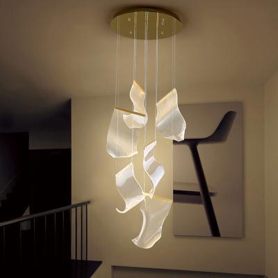 China Modern Postmodern Light Luxury Living Room Acrylic Pendant Light Creative Round Led Acrylic Chandeliers for sale