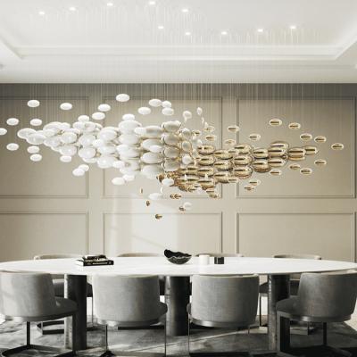 China Modern Luxury Decorative Ceiling Villa Lobby Hotel Hall Big Project LED Pendant Light Chandelier for sale