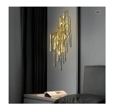 China Beautiful Excellent Quality Custom Modern Indoor Lamp Decorative Glass Wall Light for sale