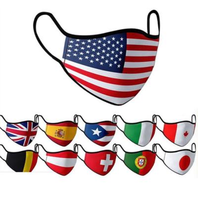 China Polyester Fabric Face Masks Fashion Trendy And Flag Printing Flag Face Masks Skiing Sublimation Face Masks for sale