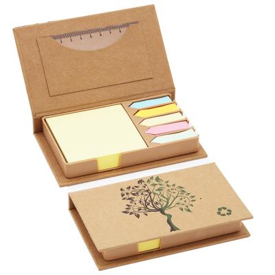 China Wholesale Cheap Custom Logo Sticky Note Pad Set Self Adhesive With Ruler In Box for sale