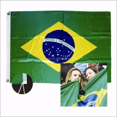 China Wholesale Cheap Country Flag FLYING Brazil National Flag Factory Polyester National Flag for sale