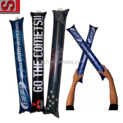 China Plastic Inflatables Customize Kick Kick Printing Promotional PE Inflatable Cheering Stick/Thunder Stick For Football Fan Stick for sale