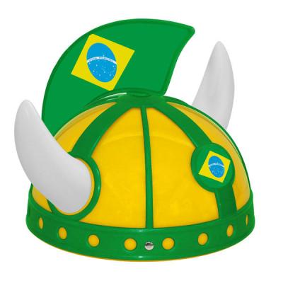 China Helmet Mini Plastic Football Helmet With Brazil Flag Design Flag Helmet for sale