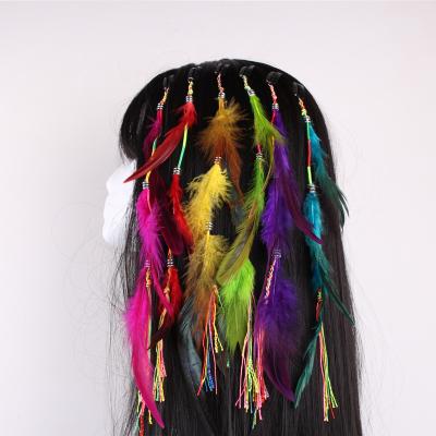 China Washable Clip In Feather Hair Extension In Different Colors for sale