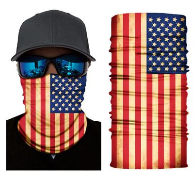 China Multifunctional Neck Warmers Multi-Functional Bandana Flag Polyester Neck Warmers Tube Sports Washable Custom Print Custom Seamless Bandana for sale