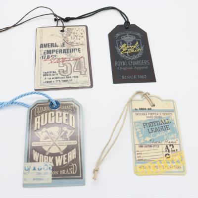 China Sustainable New Design China Clothing Label Tags Custom Recycled Paper Clothing Hang Garment Label For Garment for sale