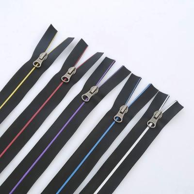 China Puller Slider Zipper Waterproof Hidden Long Chain Nylon Hidden Zipper for sale