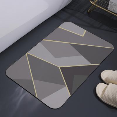 China High Quality Soft Washable Quick Drying 60cm*39cm Diatomite Non-Slip Bath Mat for sale