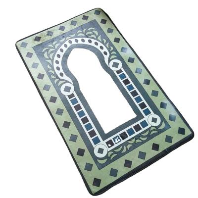 China Washable Super Soft Thick Washable Memory Foam Polyester Velvet Anti Slip Digital Printed Prayer Mat for sale