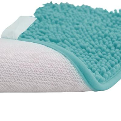 China Durable Chenille Bathroom Cover Mat Absorbent Non Slip Luxury Bath Mats for sale