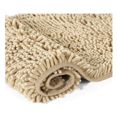 China 2 Pieces Sustainable Chenille Bathroom Rugs Luxury Rugs Cover, Extra Soft And Absorbent Shaggy Rugs, Machine Wash Dry Mat for sale