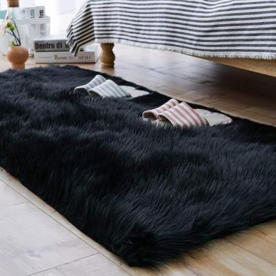 China Anti-slip Solid Sheepskin Fur Home Pad Floor Mat for sale