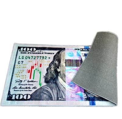 China 100 Hundred Dollar Bill Logo Money Rug Washable Blankets for sale