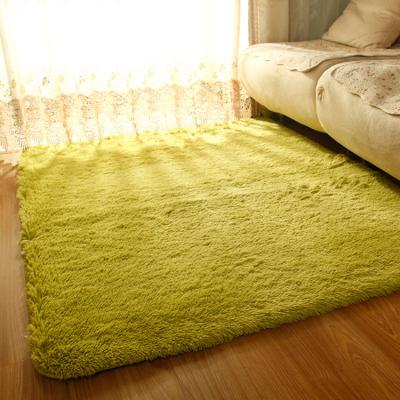 China Long Shaggy Single Pile Microfiber Polyester White Fur Rug for sale